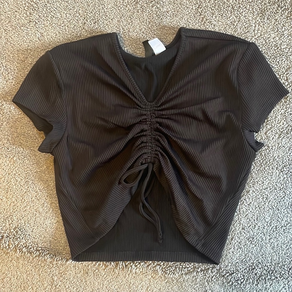 H&M rouched crop top